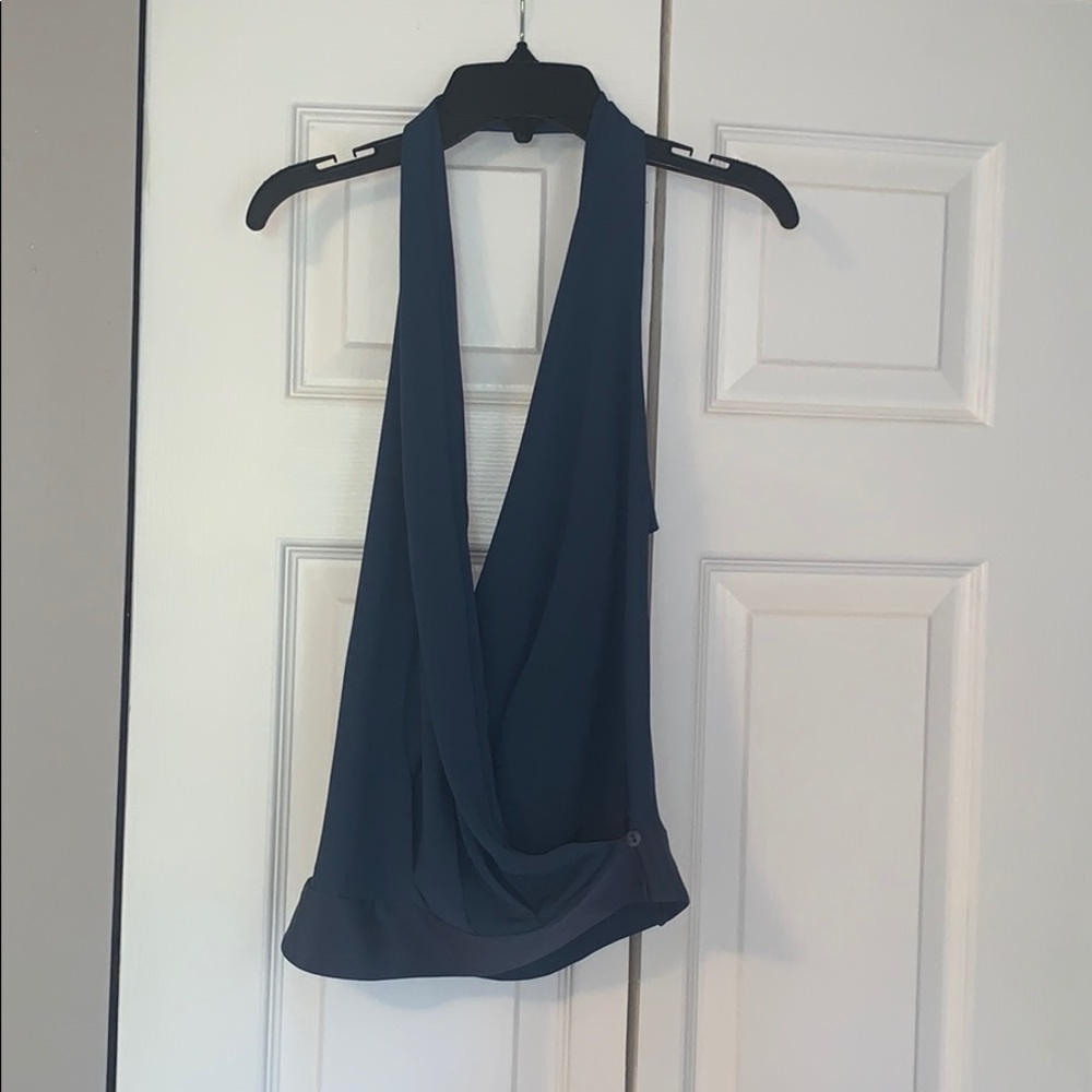 Sexy Elizabeth/Steele Cerulean Blue Halter Top